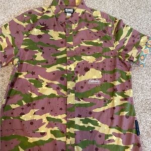 Billionaire Boys Club Green and Brown Camouflage Shirt